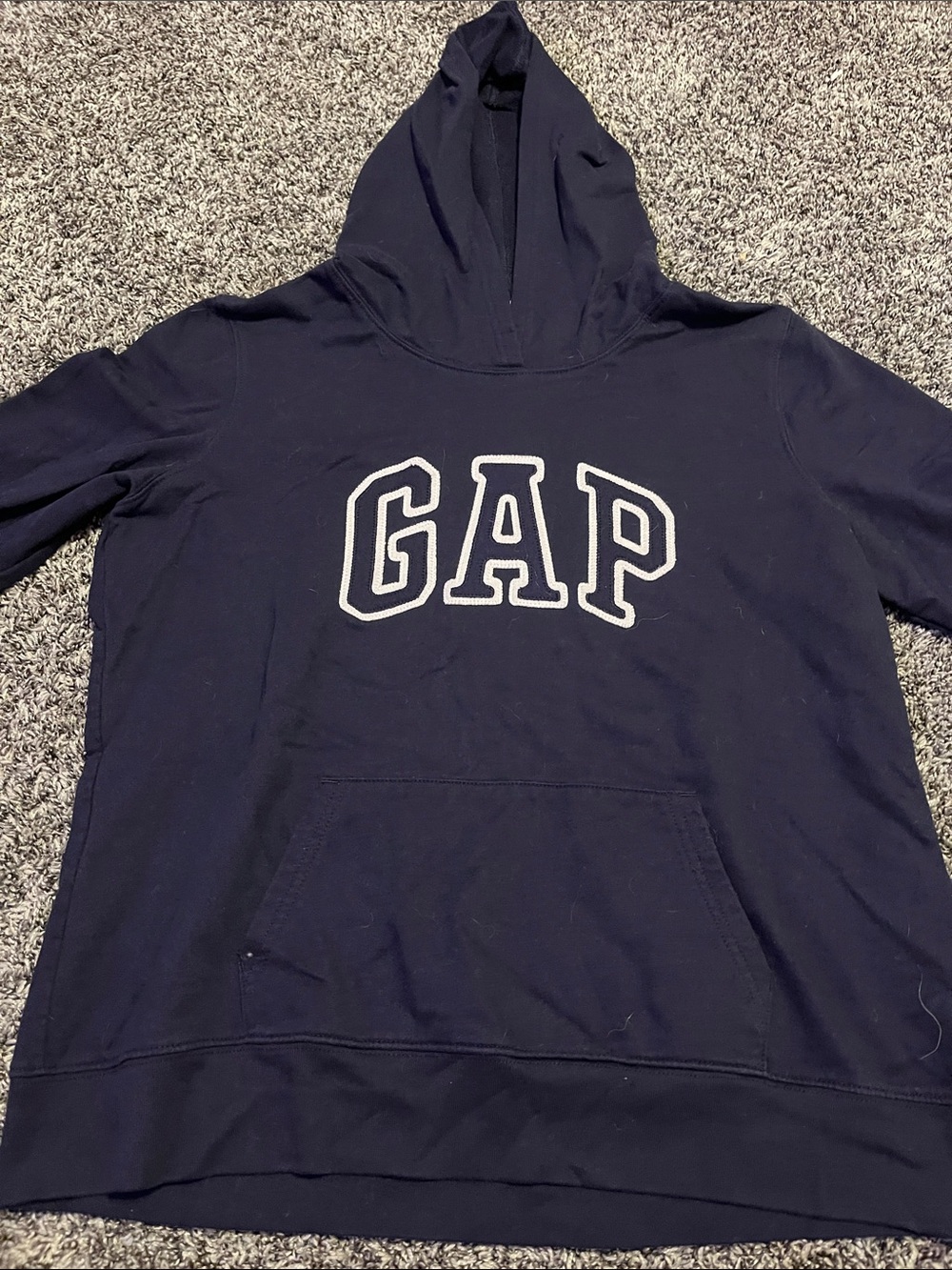 GAP Navy Pullover Hoodie with White Logo